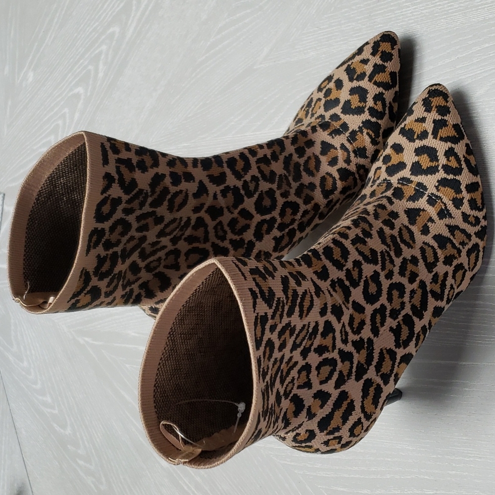 Brand new booties, animal print